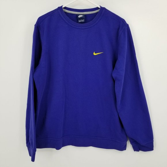 Nike Other - Nike Long Sleeved Blue Fleece Crewneck Sweatshirt Size Large